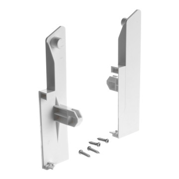 RIEX NX40, DRŹIAK ČELA VNÚTORNEJ ZÁSUVKY, 140MM, PRE 2 OKRÚHLE RELINGY, BIELA