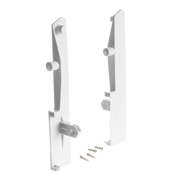 RIEX NX40, DRŹIAK ČELA VNÚTORNEJ ZÁSUVKY, 204MM, PRE 2 OKRÚHLE RELINGY, BIELA