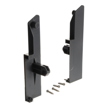 RIEX NX40, DRŹIAK ČELA VNÚTORNEJ ZÁSUVKY, 140MM, PRE 2 OKRÚHLE RELINGY, SIVÁ