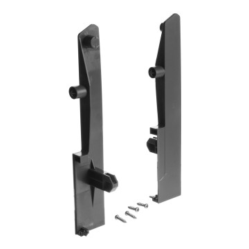RIEX NX40, DRŹIAK ČELA VNÚTORNEJ ZÁSUVKY, 204MM, PRE 2 OKRÚHLE RELINGY, SIVÁ
