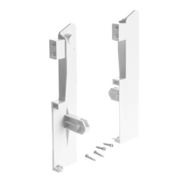 RIEX NX40, DRŹIAK ČELA VNÚTORNEJ ZÁSUVKY, 140MM, PRE 2 HRANATÉ RELINGY, BIELA