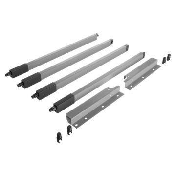 RIEX NX40, HRANATÝ RELING 4KS + DRŽIAK CHRBTA 204MM, SIVÝ