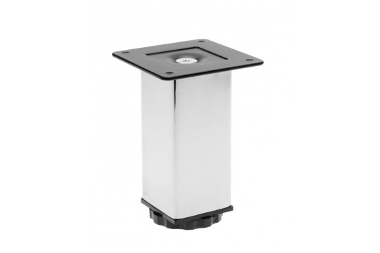 NÁBYTKOVÁ NOHA HRANATÁ SQ-40, H100, CHRÓM