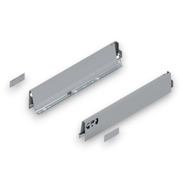BLUM ANTARO BOČNICE "M", SADA S KRYTKAMI, SIVÉ RAL9006 