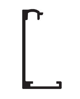 TERNO MAGIC2, HORNÝ ALU PROFIL 1,8BM, ČIERNY